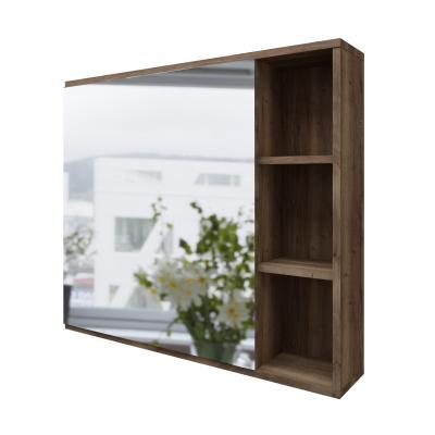 Зеркальный шкаф в ванну Grossman ФОРТА-80 см темный дуб